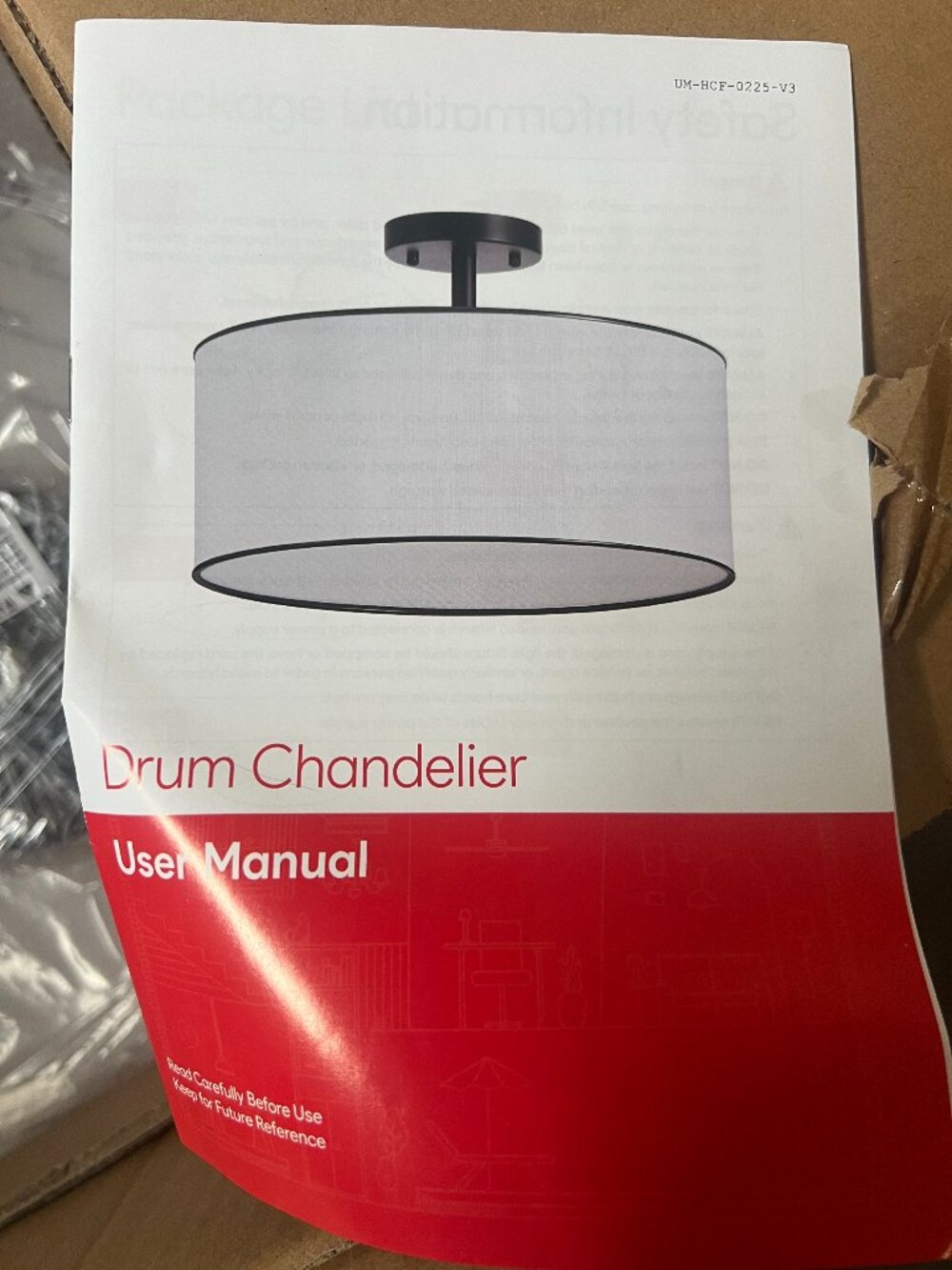 VONLUCE Semi-Flush Mount Ceiling Light, 15" Modern 3-Light Ceiling Light Fixture